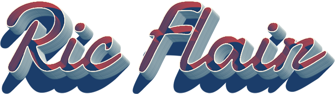 Ric Flair 3d Letter Png Name - Rajani Name (1868x560), Png Download