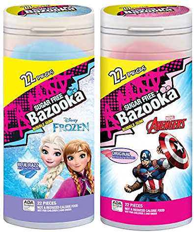 Disney Frozen & Avengers Bazooka Sugar Free Bubble - Sugar Free Bubble Gum (500x500), Png Download