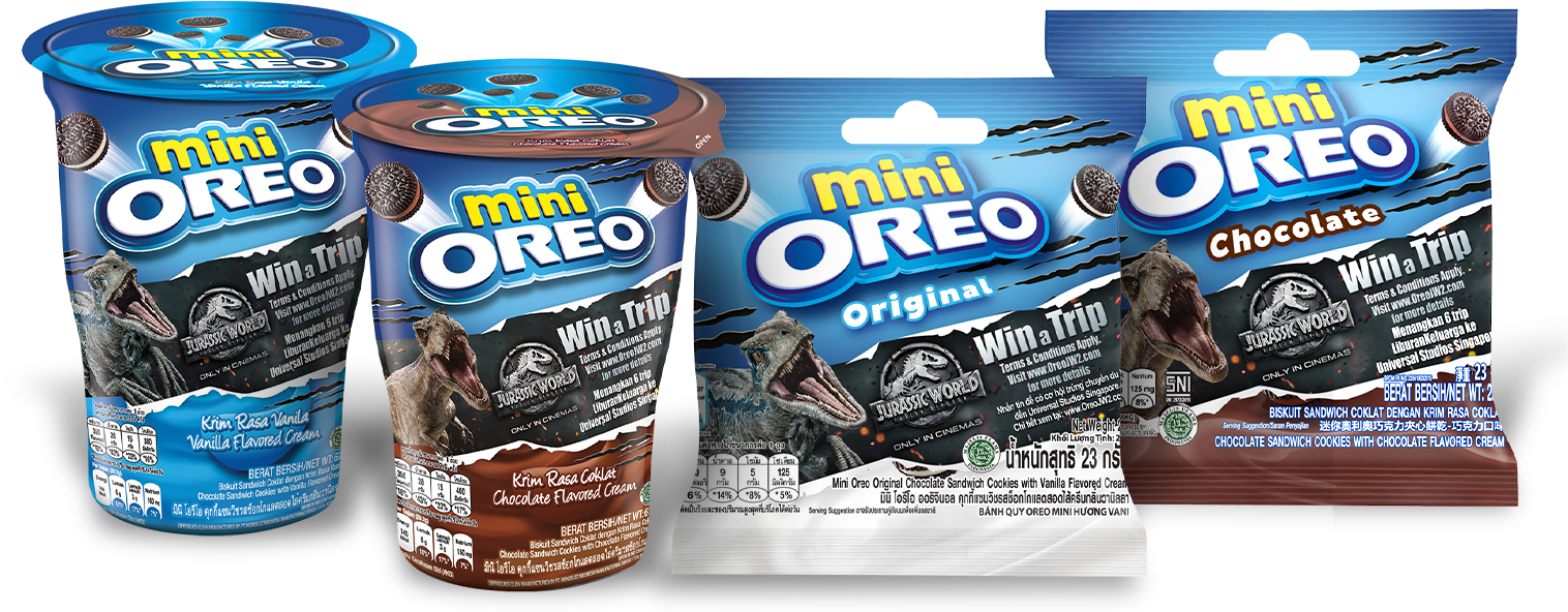 Oreo Cookies Original Mini Multi 230g (1586x617), Png Download