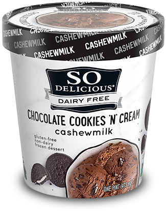 Chocolate Cookies N& - So Delicious Cashew Milk Vanilla Ice Cream (480x510), Png Download
