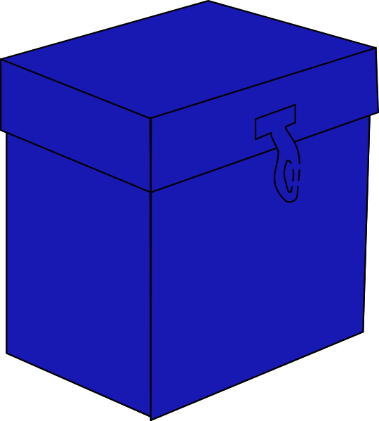 Blue Box Clipart (540x599), Png Download
