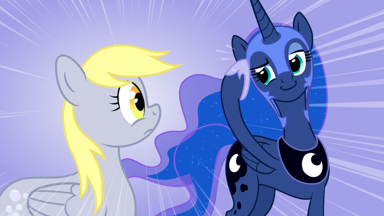 Bipole, Derpy Hooves, Female, Helmet, Magneto, Mare, - Princess Luna (1280x720), Png Download