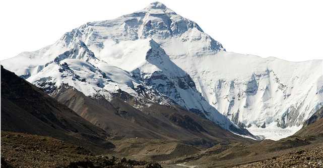 Snowy Mountain Png Download - Mount Everest Transparent (640x360), Png Download