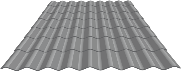 Metal Roofing - Metal Roof Tile Revit (640x285), Png Download