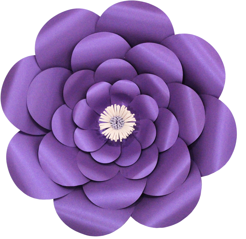#pf01 - Purple Paper Flower Png (1000x1000), Png Download
