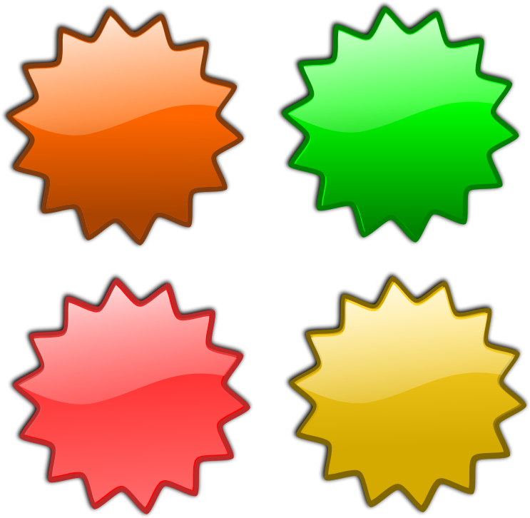 Stars, Badges, Sticker, Glossy, Glow, Web 2 0, Orange - Estrella De Oferta Vector Png (640x626), Png Download