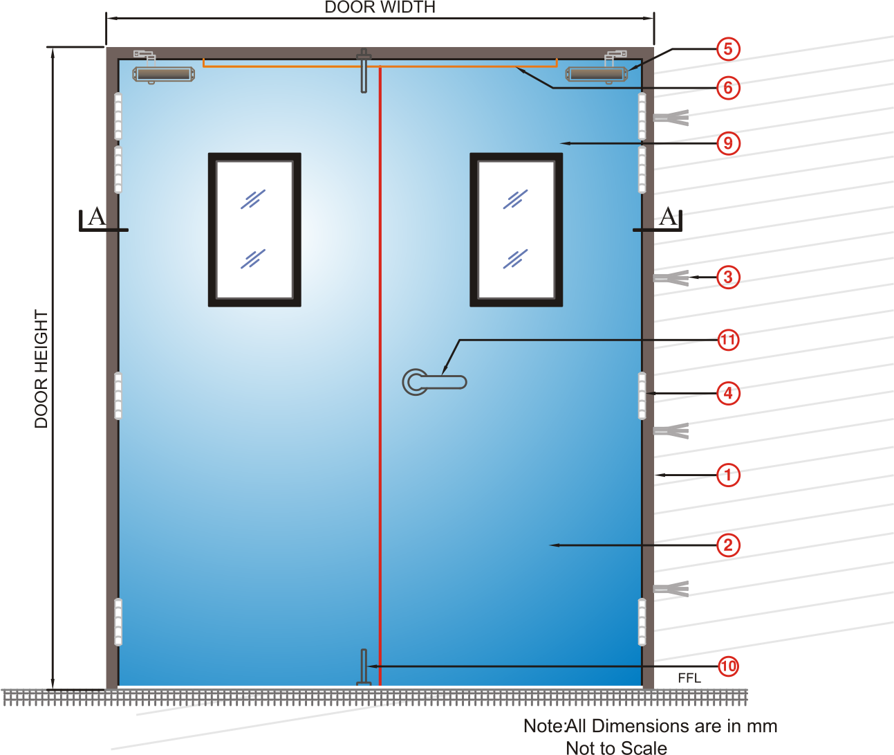 Technical Details - Fire Rated Doors Details (1293x1091), Png Download