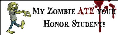 My Zombie Ate Your Honor Student - Cafepress Eat Beef Not Me! Tile Coaster (400x500), Png Download