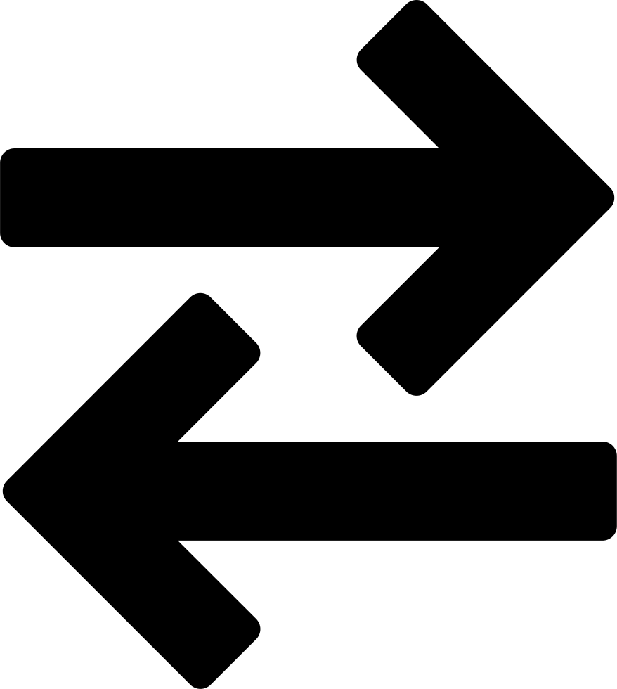 Arrows Couple To Opposite Directions Comments - Arrows In Opposite Directions Png (878x980), Png Download