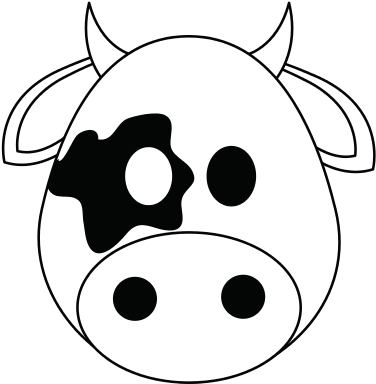 Cow Face Cartoon - Cartoon (550x550), Png Download