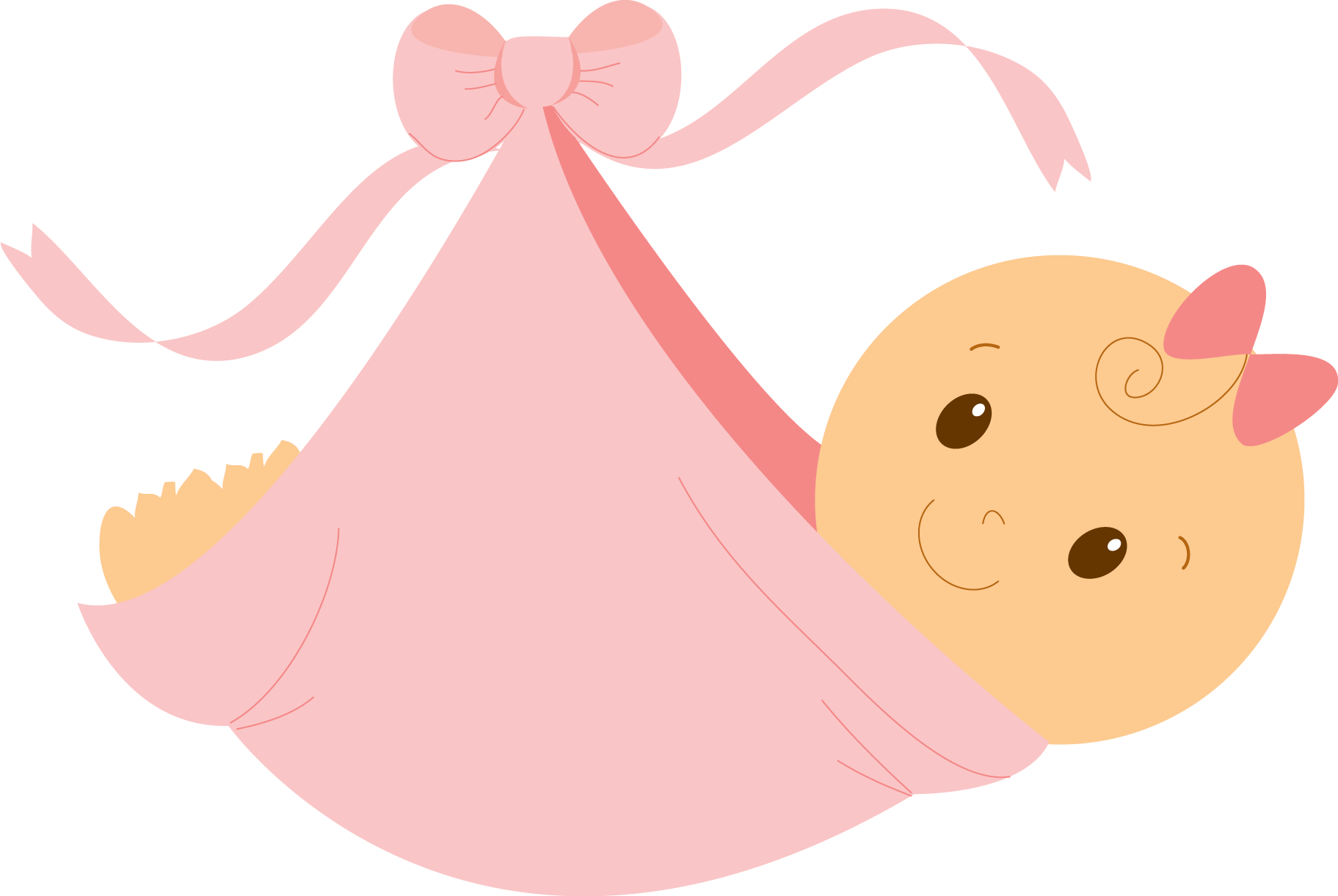 Baby Girl Clipart Deer - Baby Girl Clipart (1823x1221), Png Download