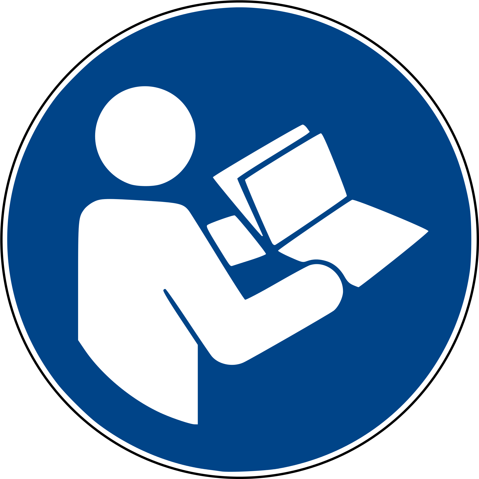 File Iso M Svg Wikimedia Commons Open - Iso 7010 M002 Svg (2000x2000), Png Download