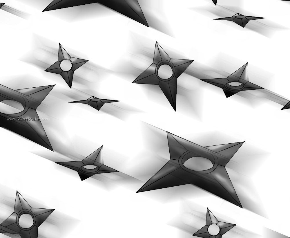 Star Photoshop Free Brushes - Ninja Stars Png (1000x820), Png Download