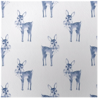 Pattern With Baby Deer - Baby Deer Drawn (400x400), Png Download