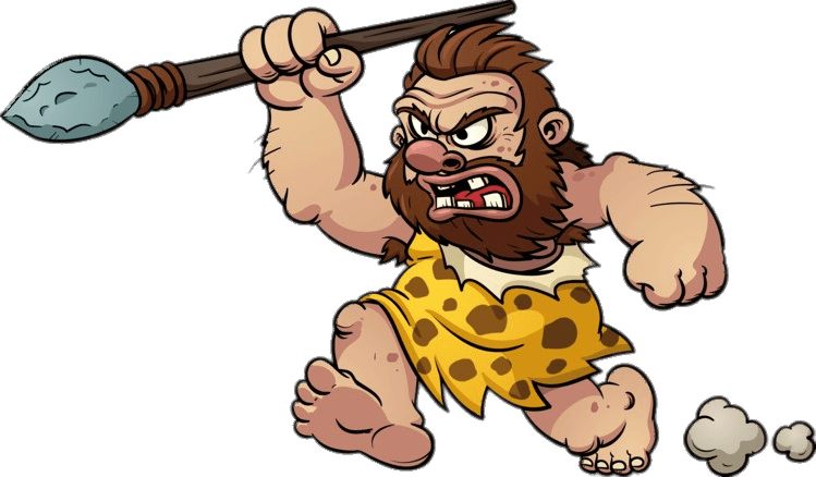 People - Cavemen - Cartoon Caveman (749x438), Png Download
