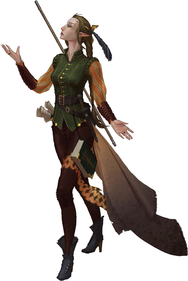 Elf Png Images Free Download - Female Elf Bard D&d (670x1017), Png Download