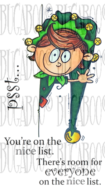Elf Peeker Digital Stamp Set [digi858bg] $5 - Clip Art (337x600), Png Download