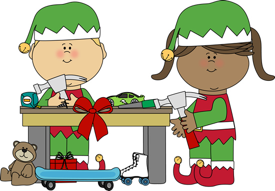 Elves Making Toys Clip Art - Letter From Santa Dummy (550x383), Png Download
