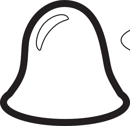 Net Clip Art Bell Icon Black White Art Clipartsy Com - White Bell Clipart Png (444x430), Png Download