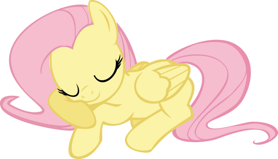 Fluttershy Sleeping Sig - Sleeping Fluttershy (900x515), Png Download