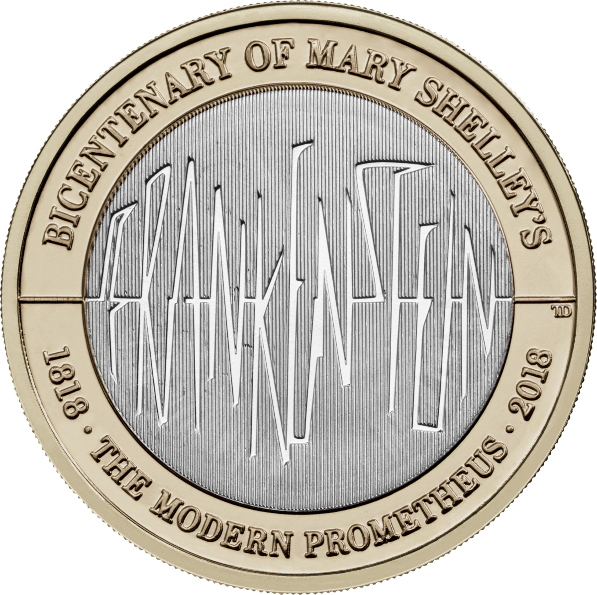 2018 Royal Mint 2 Pounds Dedicated To Frankenstein - Frankenstein Coin (1200x1196), Png Download