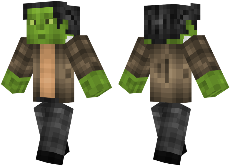Frankenstein - Green And Black Minecraft Skins (804x576), Png Download
