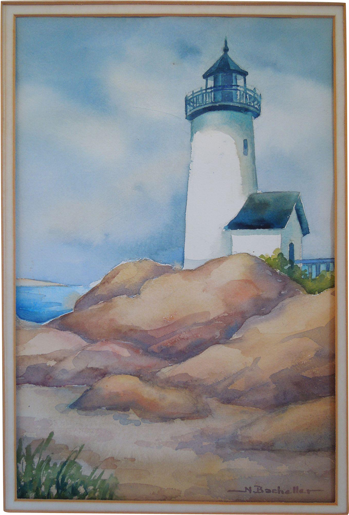 Drawing Lighthouse Watercolor Clip Freeuse - Art (2013x2013), Png Download