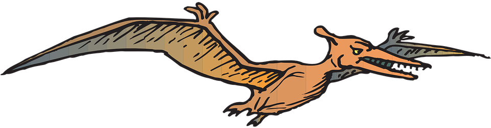 Brds Clipart Dinosaur Pencil And In Color Brds Clipart - Dinossauro Passaro (960x480), Png Download