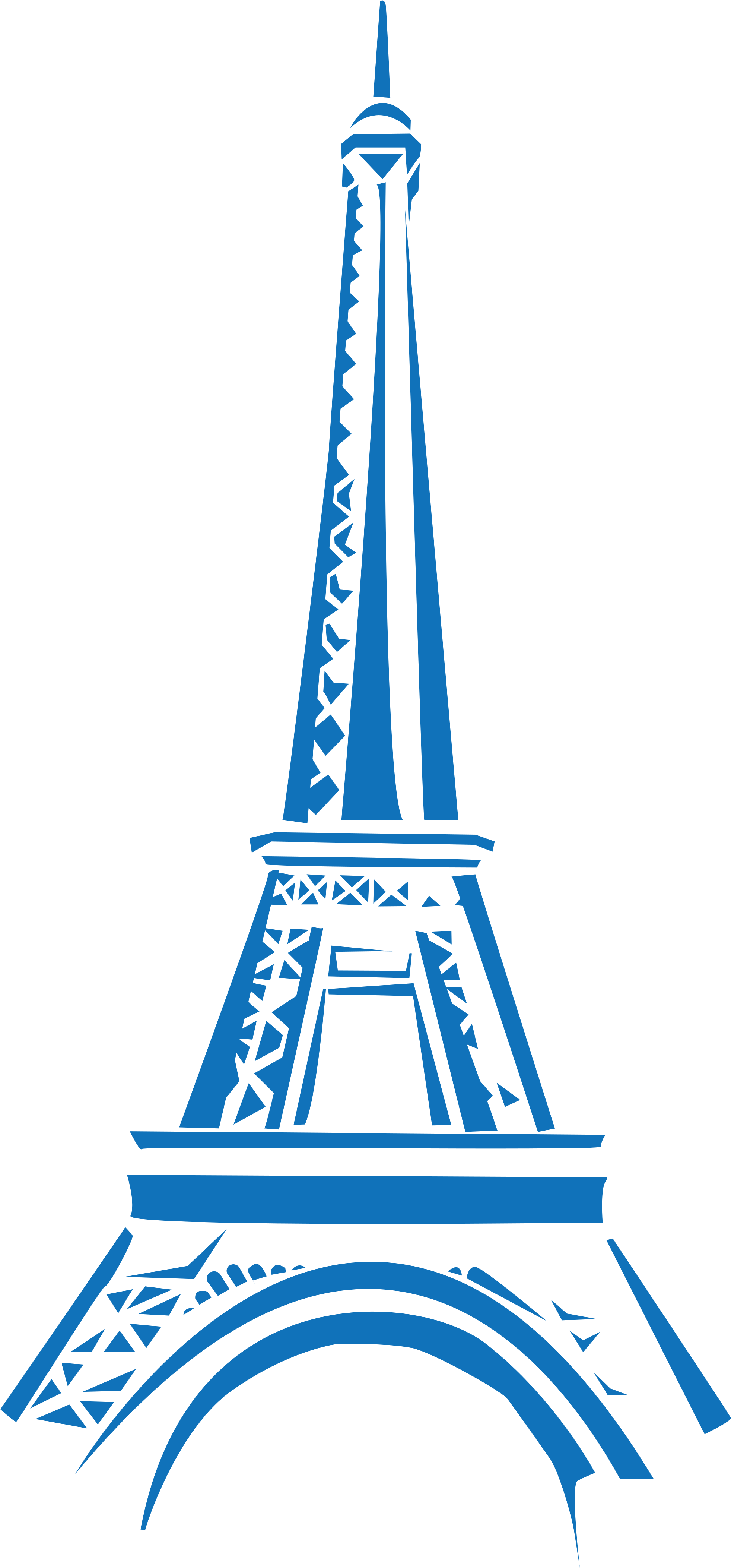 Eiffel Tower Png - Eiffel Tower Clip Art Blue (2000x4293), Png Download