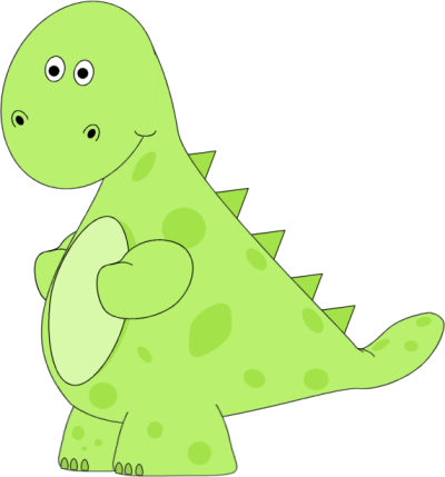 Dinosaur Clip Art - Dinosaur Green (400x429), Png Download