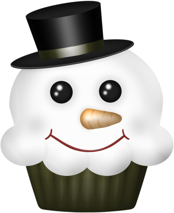Deeb A Png And Clip Art Deebapng - Snowman Cupcake Clipart (650x751), Png Download
