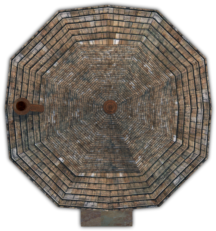 03 44 Tower 06 Feb 2009 - Dundjinni Tower Roof (739x784), Png Download