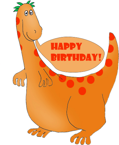 Dinosaur Birthday Greeting - Dinosaur Clipart Images Birthday (413x524), Png Download