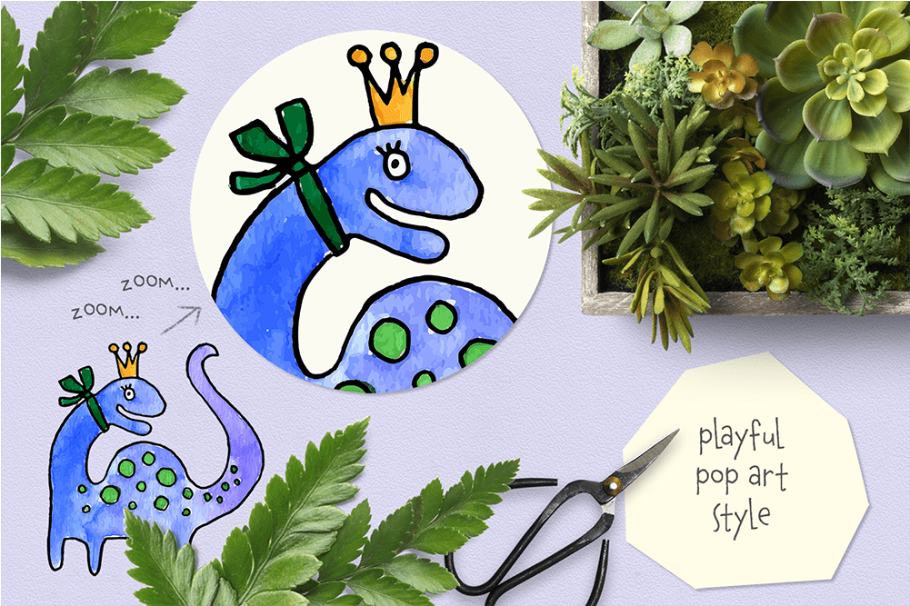 Dinosaur Clipart By Wallifyer - Cartoon (1000x1000), Png Download