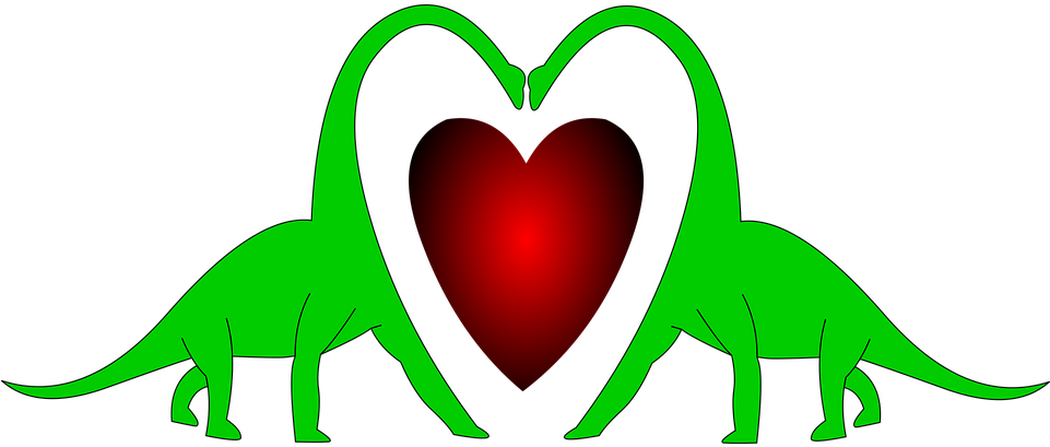 Image Result For Wedding Dinosaur Clipart - Dinosaur Heart Love (960x480), Png Download