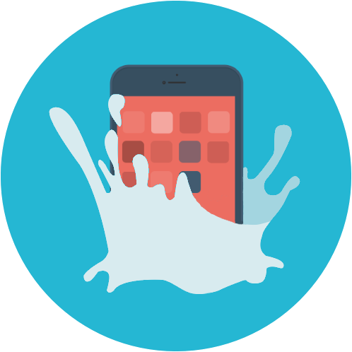 Cracked Screen And Liquid Damage - Mobile Accidental Damage Icon (498x498), Png Download