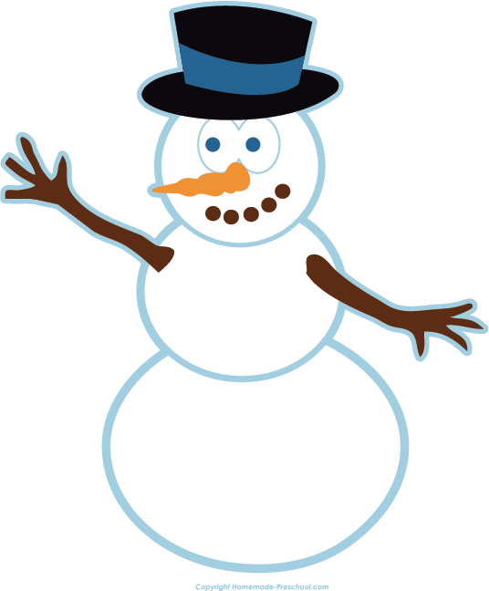 Freeuse Library Free Winter Click To Save Image - Snowman Clipart (536x648), Png Download