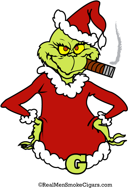 The Cigar Grinch Shirt - Grinch Who Stole Christmas (551x750), Png Download