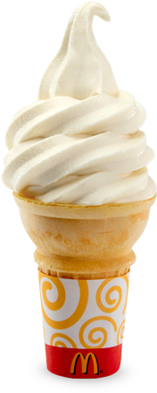 Lately, I Have Been Liking Mcdonald's Ice Cream Sundae - Mcdonalds Vanilla Ice Cream Cone (444x507), Png Download