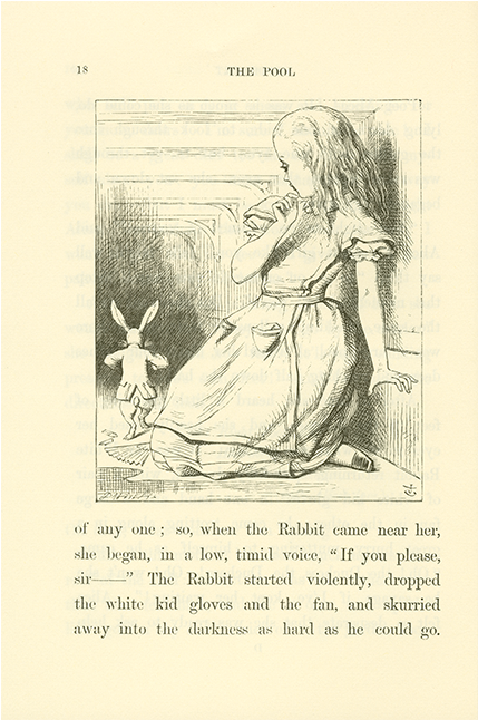 Alice In Wonderland Rabbit Tenniel (650x645), Png Download