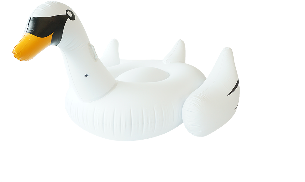 Sunfloats Inflatable White Swan Pool Floats - Inflatable (1200x800), Png Download