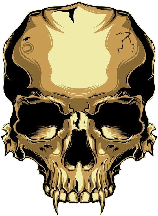 Gold Skull - Gold Skull Png (600x849), Png Download