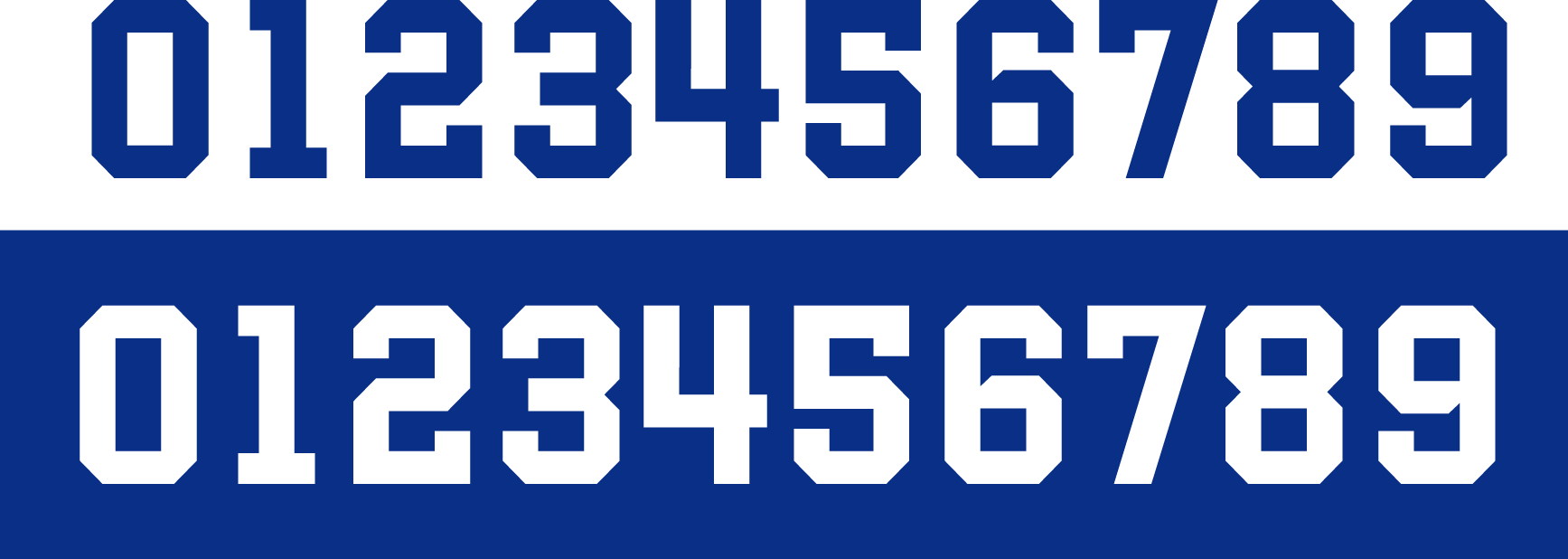 Custom Numbers - Sports Fonts Numbers (1735x618), Png Download