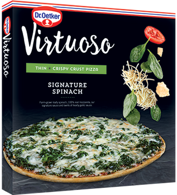 Dr Oetker Pizza Virtuoso Spinach (636x668), Png Download