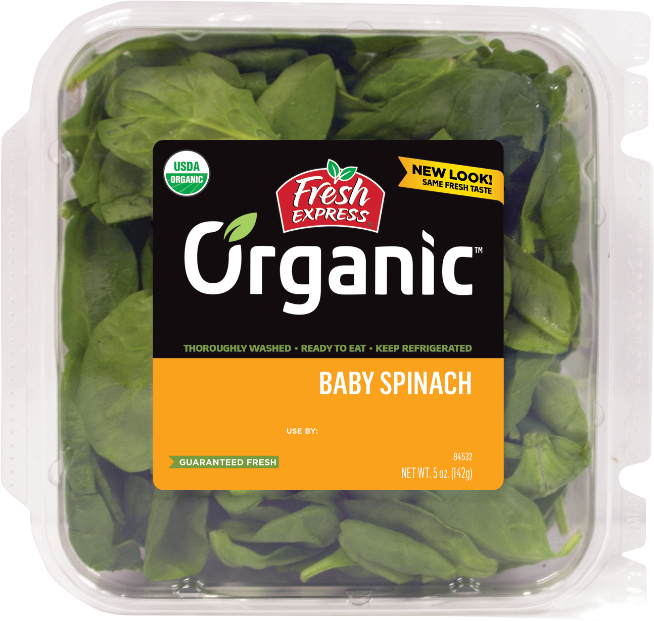Organic Baby Spinach - Fresh Express Salad (1500x1477), Png Download
