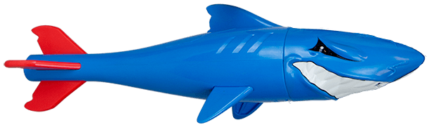 Pool Dive Toys - Shark Torpedo Pool Toy (638x205), Png Download