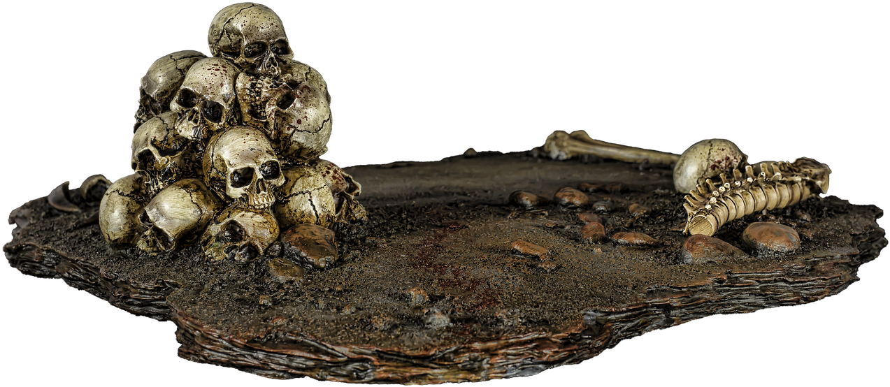 Skulls Death Creepy - Bone (1280x587), Png Download