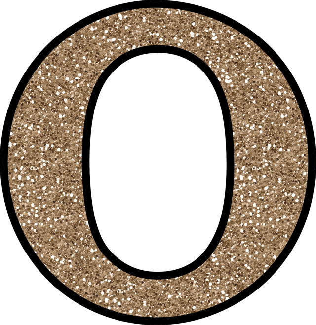 Without The Mess Free Digital Printable - Gold Glitter Number 0 (640x659), Png Download