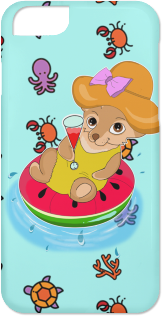 Watermelon Pool Float Beach Pattern Chihuahua Phone - Chihuahua (1024x1024), Png Download