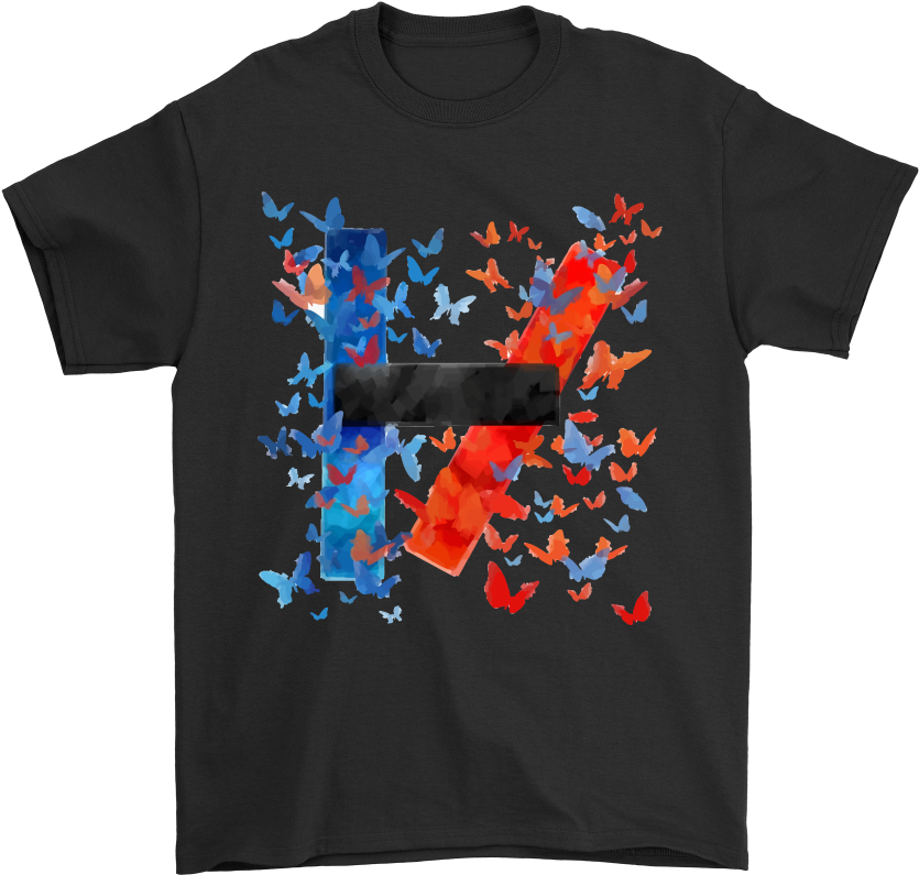 Butterfly Twenty One Pilots Logo Shirts - Twenty One Pilots Butterfly Logo Men's Sweatshirt (1000x1000), Png Download